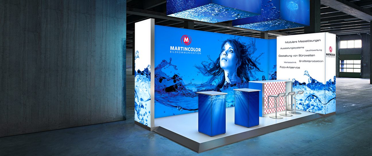 Beleuchteter Messestand Beleuchteter Messestand